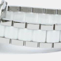 Pre Owned Tag Heuer White Stainless Steel Aquaracer Quartz Women's Wristwatch 35 mm