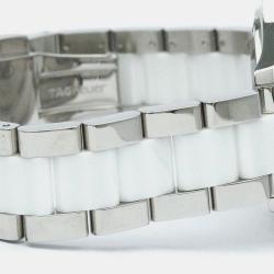 Pre Owned Tag Heuer White Stainless Steel Aquaracer Quartz Women's Wristwatch 35 mm