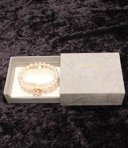 Tasaki White 18K Yellow Gold Pearl Double Bracelet