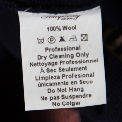 Pre Owned Temperley By London Indigo Jacquard Ida Knit Flared Dress S