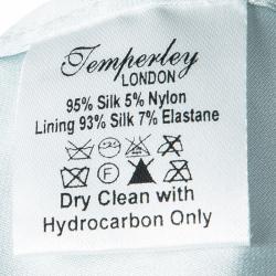 Pre Owned فستان تمبرلي لندن أورا تفاصيل دانتيل مزخرف زهور رمادي S