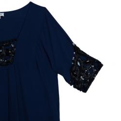 Temperley Navy Embellished Top M