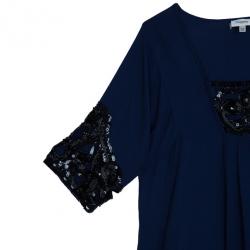 Temperley Navy Embellished Top M
