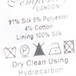 Pre Owned Temperley London Beige Toledo Embroidered V- Neck Silk Pleated Dress L