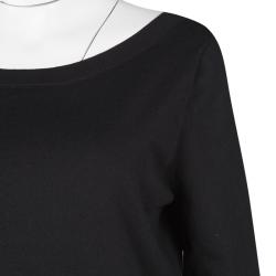 Pre Owned Temperley Black Knit Cross Back Detail Top L