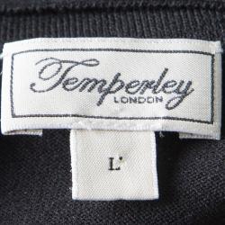 Pre Owned Temperley Black Knit Cross Back Detail Top L
