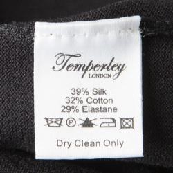 Pre Owned Temperley Black Knit Cross Back Detail Top L