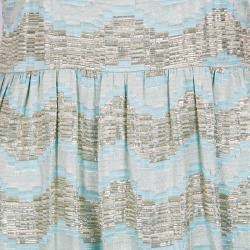 Pre Owned Temperley London Aqua Lurex Detail Jacquard Tie Detail Verve Gown M