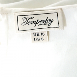 Temperley London White Embroidered Cotton Silk Arabelle Dress M