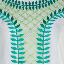 Temperley London White Embroidered Cotton Silk Arabelle Dress M