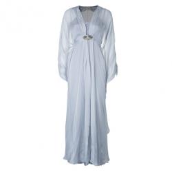 Pre Owned Temperley London Long Ice Blue Oberon Kaftan M