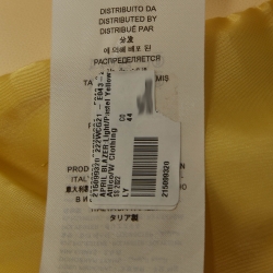 Pre Owned The Attico Pastel Yellow Stretch Knit Double Breasted April Blazer M