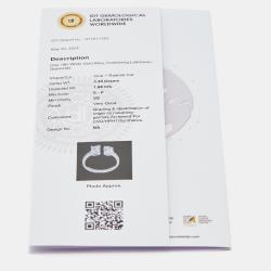 مملوكة مسبقًا Diamond edit 18k White Gold Lab Grown Diamond 1.68 cts Ring Size 54