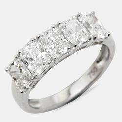 Diamond Edit 18k White Gold Lab Grown Diamond 2.77 cts Ring Size 54