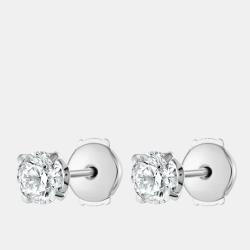Pre Owned 18k White Gold Classic 2.00 cts Lab Grown Diamond Stud Earrings