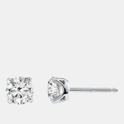 Pre Owned 18k White Gold Classic 2.00 cts Lab Grown Diamond Stud Earrings