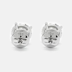 مملوكة مسبقًا 18k White Gold Round Brilliant Cut Lab Grown Diamonds Earrings (Approx 6.00 ct)