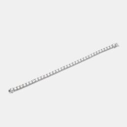Pre Owned 11 cts Round Brilliant Cut 18k White Gold Lab Grown Diamonds Tennis Bracelet