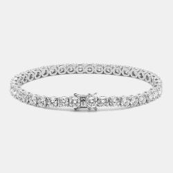 Pre Owned 11 cts Round Brilliant Cut 18k White Gold Lab Grown Diamonds Tennis Bracelet
