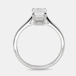 Pre Owned 1.50 cts Radiant Brilliant Cut 18k White Gold Lab Grown Diamonds Ring Size 54