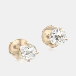 Pre Owned 18k Yellow Gold Diamonds 0.66 ct. Stud Earrings