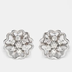 Pre Owned 18k White Gold  Earring