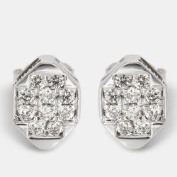 Pre Owned 18k White Gold  Earring