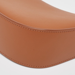 The Row Brown Leather Half Moon Shoulder Bag
