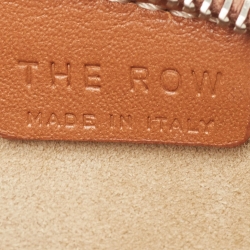 The Row Brown Leather Half Moon Shoulder Bag
