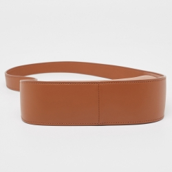 The Row Brown Leather Half Moon Shoulder Bag