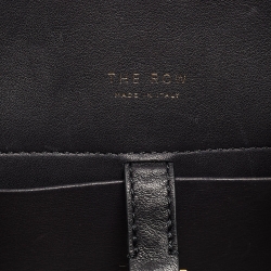 The Row Black Leather Margaux 10 Satchel