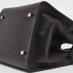 The Row Black Leather Margaux 10 Satchel