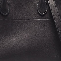 The Row Black Leather Margaux 10 Satchel