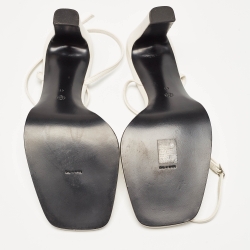 The Row White Leather Ankle Strap Sandals Size 41
