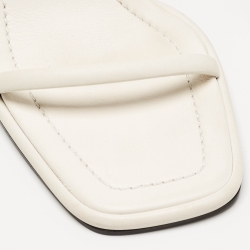 The Row White Leather Ankle Strap Sandals Size 41