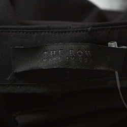 The Row Black Stretch Cotton Slit Detail Sorocco Pants M