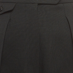 The Row Black Wool & Mohair Wide Leg Pants M