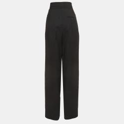 The Row Black Wool & Mohair Wide Leg Pants M