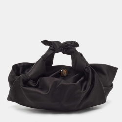 The Row Black Satin Knot Shoulder Bag The Row | TLC