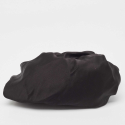 Pre Owned The Row Black Satin Knot Shoulder Bag