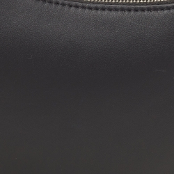 The Row Black Leather Half Moon Shoulder Bag