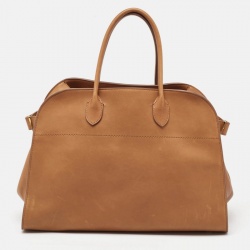 The Row Brown Leather Soft Margaux Bag