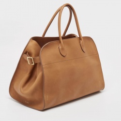 The Row Brown Leather Soft Margaux Bag