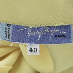 Thierry Mugler Vintage Yellow Cutout Tie Detail Maxi Dress M