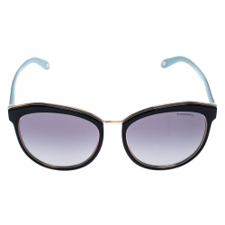 Pre Owned Tiffany & Co. Turquoise Blue/ Grey Gradient TF 4146 Round Sunglasses