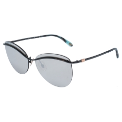 Pre Owned Tiffany & Co.Black/Silver Mirror TF 3057 Rimless Sunglasses