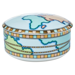 Tiffany & Co. Porcelain World Map Trinket Jewelry Box