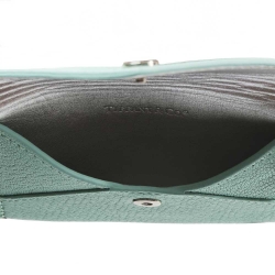 Pre Owned Tiffany & Co Turquoise Leather Mini Pouch