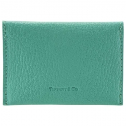 Pre Owned Tiffany & Co Turquoise Leather Mini Pouch