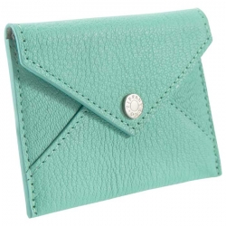 Pre Owned Tiffany & Co Turquoise Leather Mini Pouch